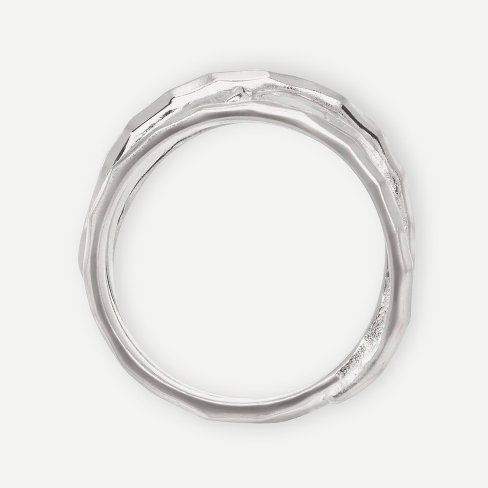 *SOLD* Silpada ‘Wrapped Up’ Overlapping Textured Band Ring NWT in pouch and box - Picture 8 of 8